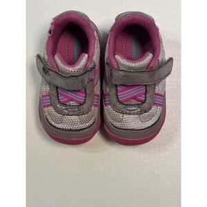 Stride Rite Girl's SRtech ADA Gray Pink Athletic Shoes Size 3 Toddler Play worn!